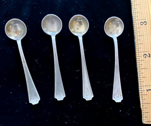 4 Gorham Fairfax Sterling Salt Spoons Monogrammed 1 Bid For All 4