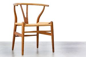 Hans Wegner Ch24 Wishbone Chair In Oak And Papercord Circa 1953 Illums Bolighus