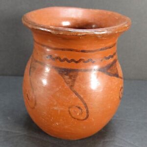 Antique Vintage Santo Domingo Maricopa Pottery Olla Form Pot Vessel