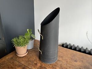 Vintage Large Coal Scuttle Umbrella Stick Stand Jug Planter 2 Handles 56cm