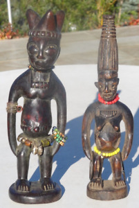 Statuettes Ibeji Ere Yoruba 24 Cm Nigeria African Art