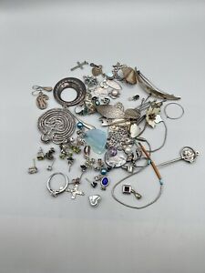 925 Sterling Silver Earrings Mix Lot Scrap 138 Grams