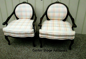 58515 Pair French Country Bergere Armchair Chairs