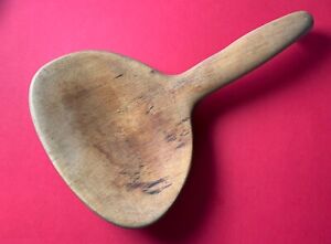 Antique Butter Paddle Wood W Hook On Handle 8 5 X 5 1 4 