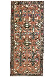 Birds Design Oriental Wide Runner Rug 4x8 Tribal Distressed Vintage Boho Carpet