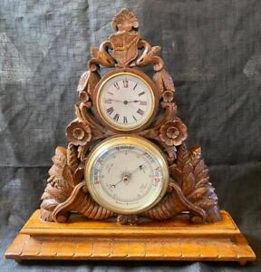 Antique French Clock And Barometer