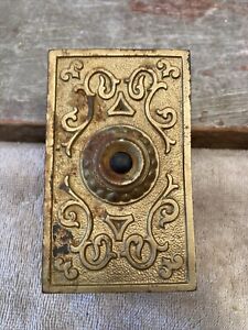 Early Cast Iron Victorian Ringer Door Bell Box Signal Ornate Steampunk Decor