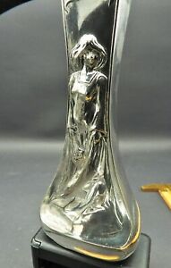 Antique Silver Art Nouveau Klimt Style Sensuous Female Bud Vase 1880 1910