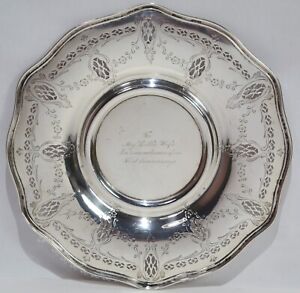 Frank M Whiting Sterling Silver Reticulated Plate Early 20th Century