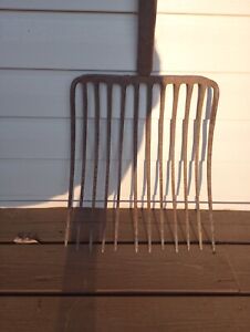 Antique Primitive Country Home Farm Tool 12 Tine Cast Iron Pitch Fork Hay Rake