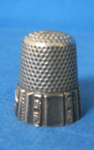 Antique Sterling Silver 14k Gold Thimble By Ketcham Mcdougall Circa 1900s