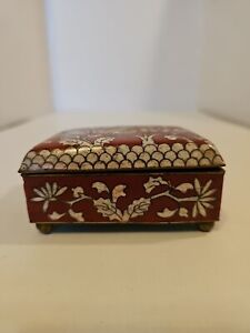 Vintage Rectangular Enamel Cloisonne Chinese Trinket Box