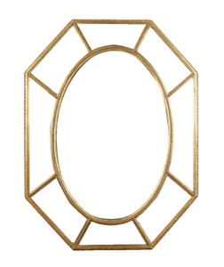 Friedman Brothers Gold Gilt Octagonal Designer Mirror