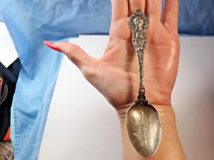 Antique Pope Leo Xiii Souvenir Spoon Embossed Bowl Sterling Silver By Watson