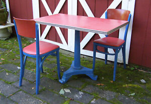 Vintage Set Of 3 Rare El Morocco Nyc Night Club Small Bar Table Two Chairs