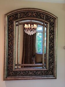Large Antique Gold 64 X 48 X 3 Inc Wall Mirror Pickup Only