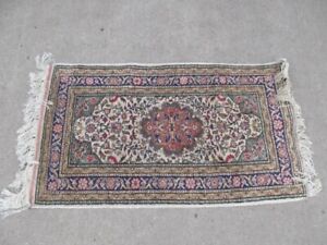 Vintage Hand Made Bokhara Smaller Size Wool Rug 42 X 24 