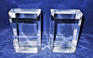 Ritts Astrolite Mid Century Modern Clear Display Lucite Acrylic Bookends 6 