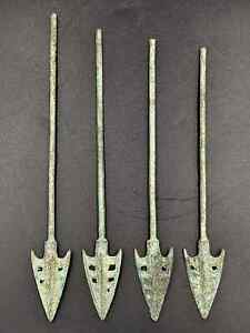 Genuine Ancient Luristan Bronze Arrow Heads Spear Heads Circa 1200 800 Bc