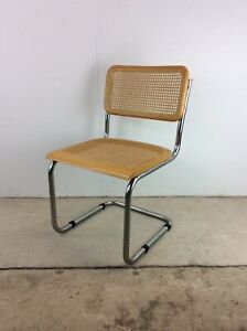 Mid Century Italian Cesca Chair In The Style Of Marcel Breuer