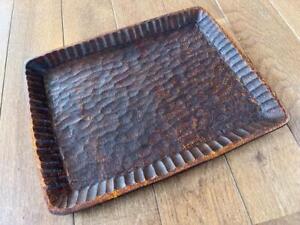 Sen S Randomly Carved Tray Lacquerware Lacquered Japanese