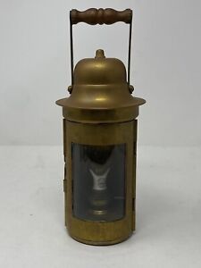 Vintage Oil Lamp Sherwoods Limited Brass Binnacle Lantern Maritime Nautical