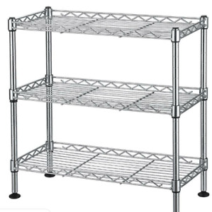 3 Tier Wire Shelving Rack Shelf Adjustable Commercial Garage Kitchen Storage