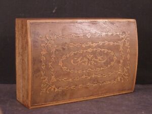 Antique 1900 Inlaid Burl Cigar Cigarette Humidor Box Dresser Jewelry Trinket Tea