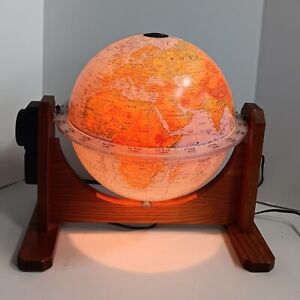 Sunlit World Globes 12 Inch Lighted Globe Oak Stand