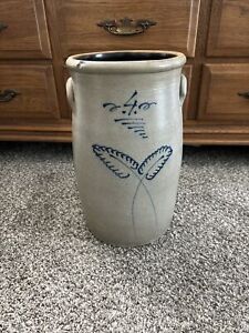 4 Gallon Bee Sting Stoneware Butter Churn Crock Early Red Wing Salt Glaze