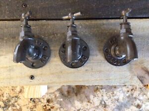 Set Of 3 Cast Iron Faucet Knob Vintage Home Decor Pulls