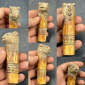 Unique Afghanistan Ancient Viking Era Nordica Bone Figurine Statue