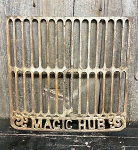 Antique Cast Iron Magic Hub Stove Grate Grill Part For Restoration Or Decor