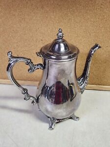 Vintage Silver Plated Coffee Tea Pot Pitcher 10 Tall Wm Rogers 