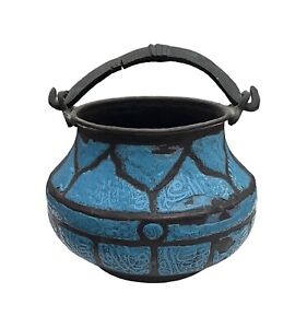 Enamelled Eastern Islamic Arabic Cauldron Pot With Script