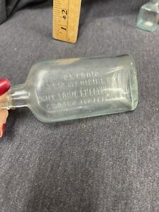 Antique Medical Chemist Bottle Groves Tasteless Chill Tonic St Louis Quack