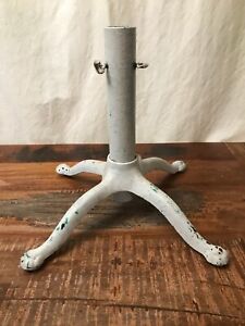 Vintage Metal Table Chair Base 4 Feet Chippy Paint