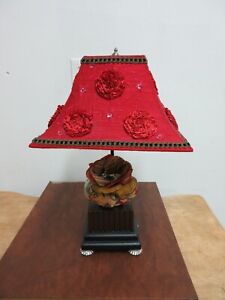 Tyndale Fabric Floral Italian Regency Column Table Lamp W Shade