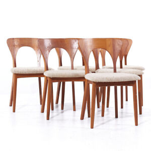 Niels Koefoed Hornslet Mid Century Danish Teak Peter Dining Chairs Set Of 6