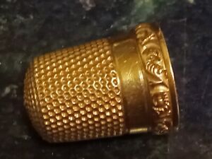 Antique 14k Solid Gold Thimble Size 7