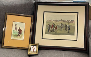3 Golf Themed Etching Framed Art Pieces St Andrews 1800 Well Meaning Caddie 