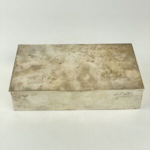 Vintage Solid Silver Cedar Lined Cigarette Box Henry Hodson Plante 1960 18 2cm