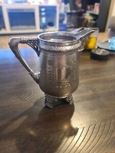 Large Antique Meriden Company Coffee Pot Quadruple Silver Plate Tea Creamer Vase