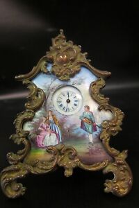 Austrian Enamel Miniature Clock Antique
