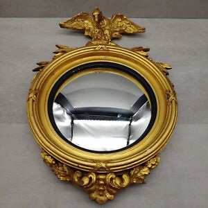 Friedman Brothers Gold Gilt Federal Eagle Convex Mirror