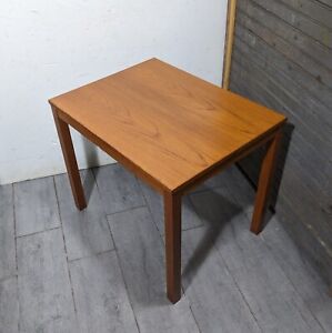 Vintage Bent Silberg Mid Century Danish Modern Teak Wood End Table Denmark