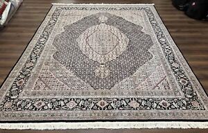 Oriental Rug 8x10 Wool And Silk Carpet Herati Mahi Pattern Medallion Very Fine