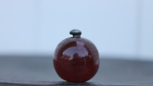 Old Antique Qing Dynasty Chinese Mandarin Court Hat Peking Red Glass Finial