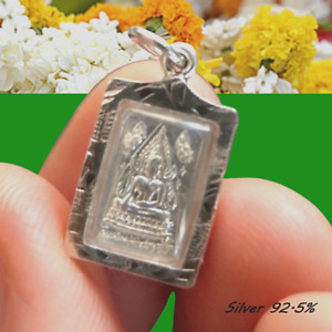Buddha Chinnarat Coin Lp Sothorn Thai Amulet Pendant 92 5 Silver Talisman Rare