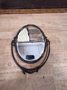 Antique Oval Mirror Art Nouveau Base Missing